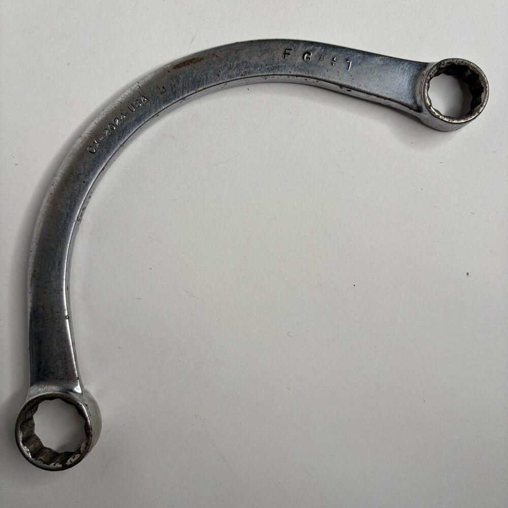 Vintage Snap-On Tools Half Moon Box Wrench Curved CX-2024 USA 5/8 x 3/4 - Picture 4 of 8